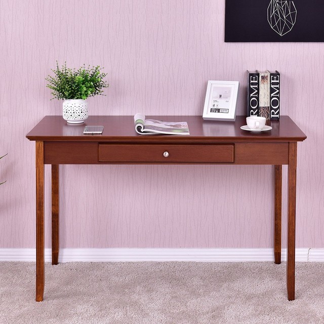 Wood Console Table Writing Desk With One Drawer Entryway Living Room Wood Console Table Writing Desk With One Drawer Entryway Living Room Furniture
