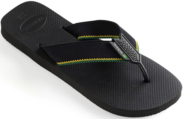 Havaianas URBAN Brasiliana Uomo Sandali infradito infradito nero NUOVO Havaianas URBAN Brasiliana Uomo Sandali infradito infradito nero NUOVO