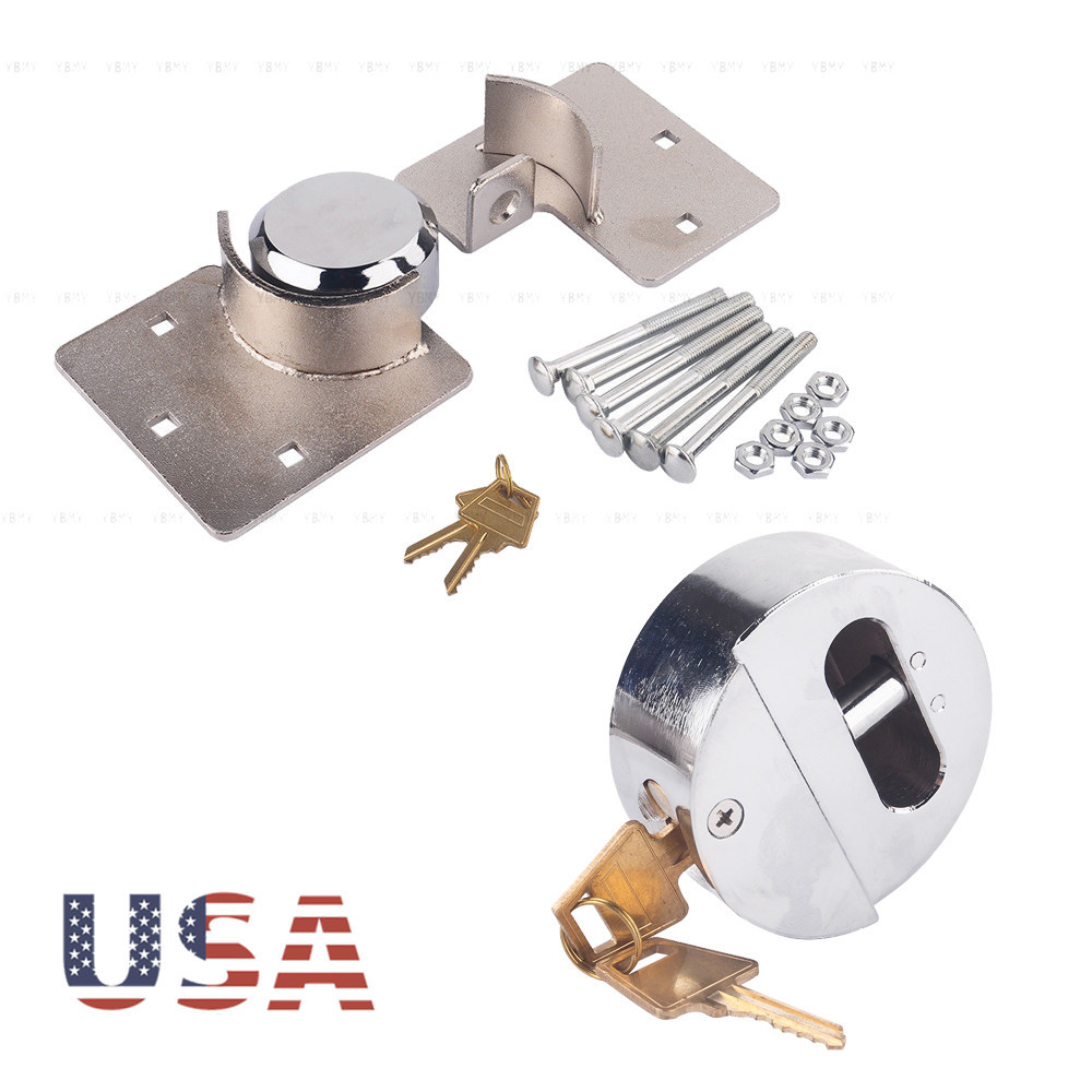 Steel Van Garage Shed Door Security Padlock Hasp Kit Heavy Duty Picture 1 Of 12