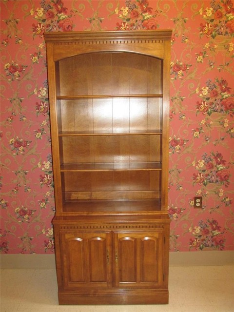 Ethan Allen Bookcase Heirloom Nutmeg Maple Library Wall Unit 10 9202 ... Ethan Allen Bookcase Heirloom Nutmeg Maple Library Wall Unit 10 9202 ...