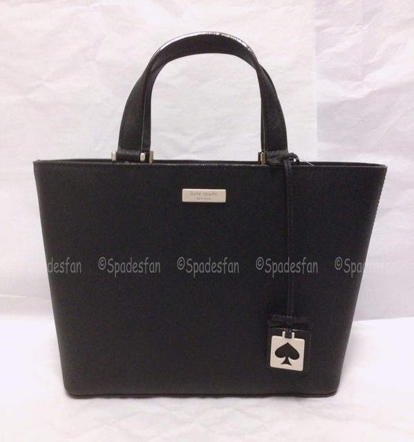 With Tags Kate Spade Juno Grant Street Tote Per Wkru2674 Black Kate Spade Wkru2674 Grant Street Juno Saffiano Satchel Tote Bag Purse Black Nwt