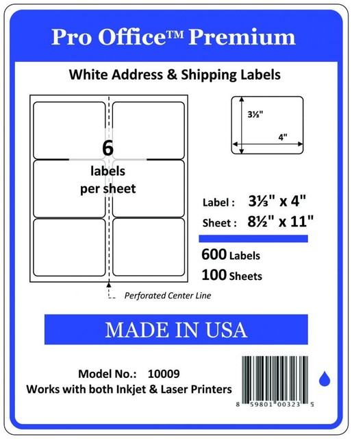 pro office premium 600 self adhesive labels for laser printers and perforated label sheets