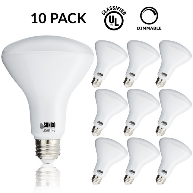 Led Bulbs 11 Watt Dimmable Daylight Flood Light 850 Lumens 65w Sunco 10 Pack Br30 Led 11w 5000k Daylight Dimmable Indoor Outdoor Flood Light