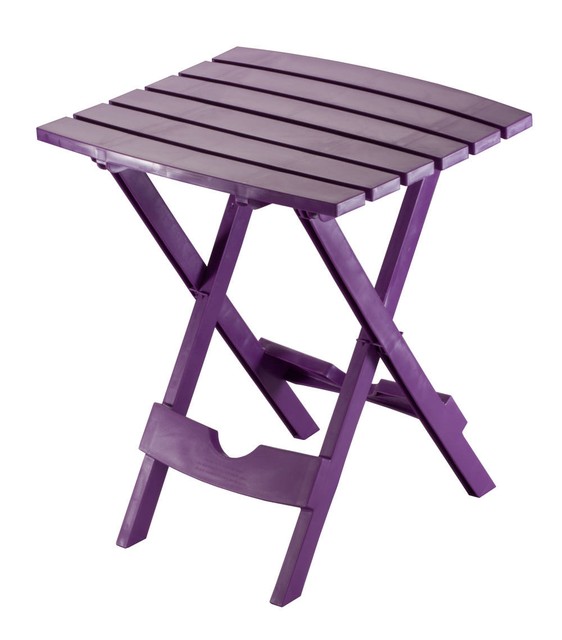 Adams Mfg Co Patio Side Table Quik Fold Resin Bright Violet Quik Fold Table Brights Purple