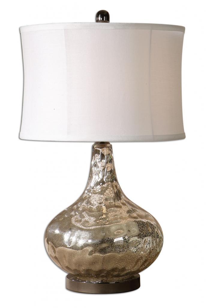 Contemporary Modern Silver Water Glass Neiman Marcus Table Lamp 4