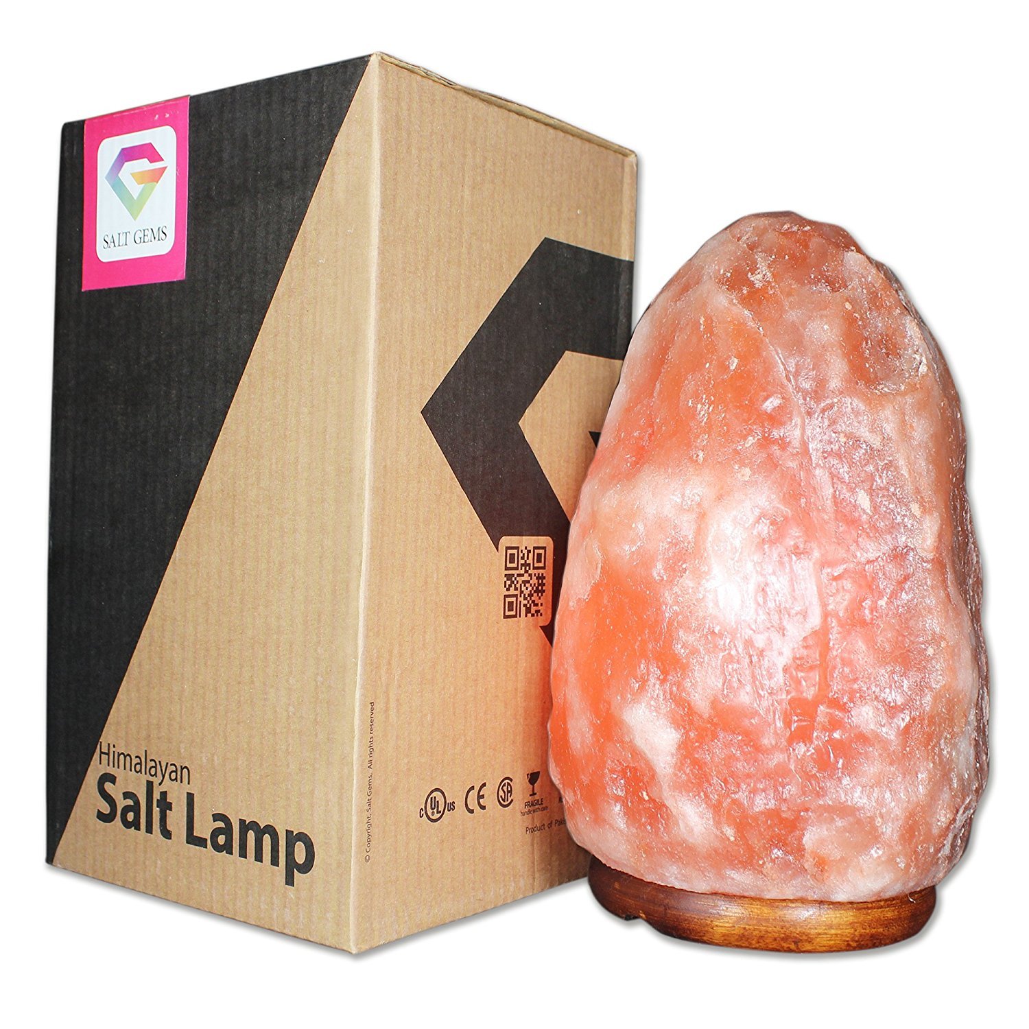 Himalayan Salt Lamp Air Purifier Natural Shape Rock Hand Carved 15 W 2