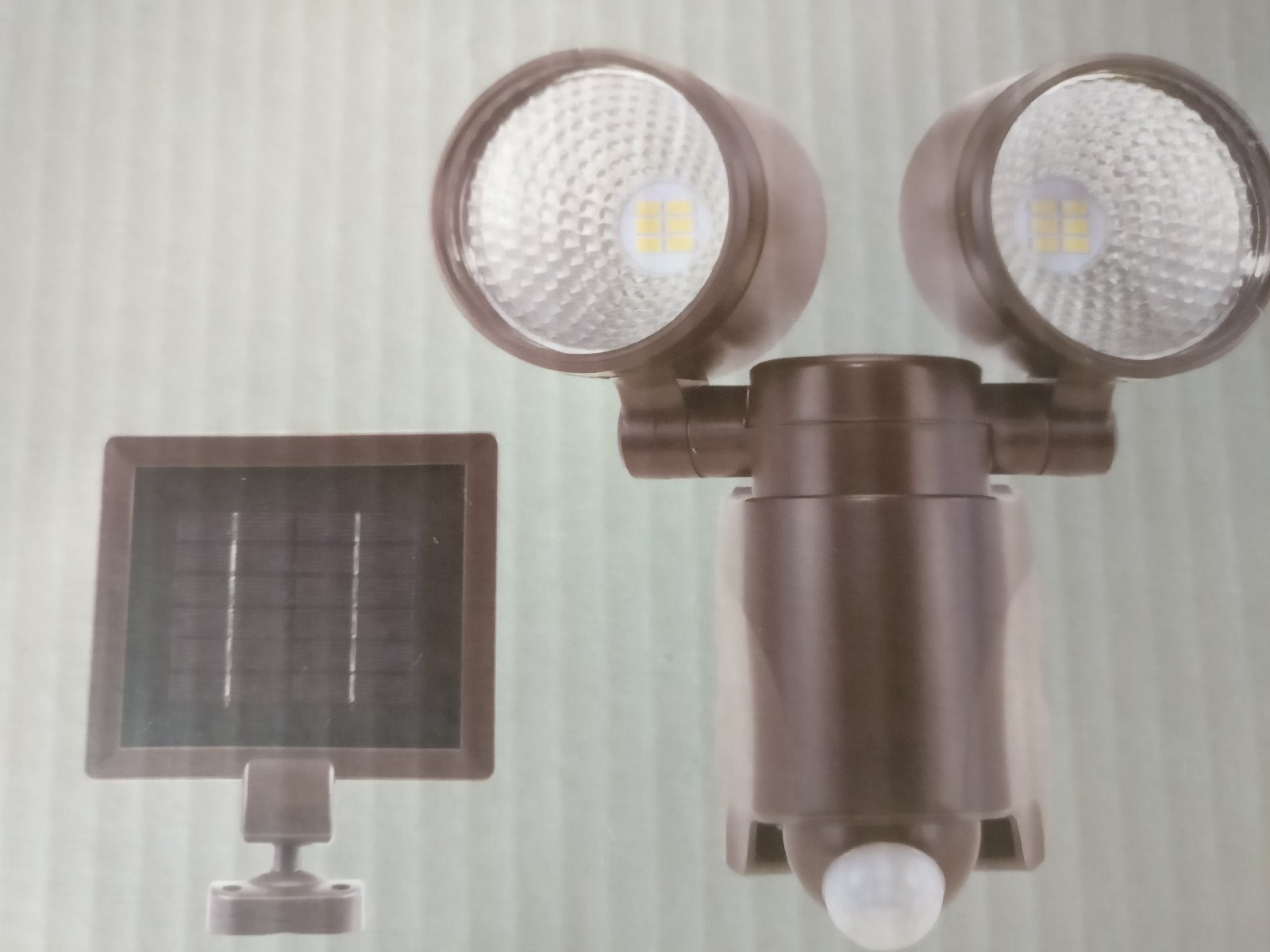 Eco Star Led Solar Motion Double Head Security Flood Light 6500k Picture 1 Of