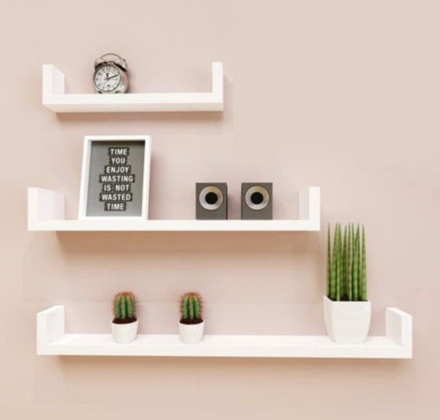 Wooden U Shaped 3 Floating Wall Mounted Shelves Dvd Cd Book Storage Wooden U Shaped 3 Floating Wall Mounted Shelves Dvd Cd Book Storage Shelf Uk