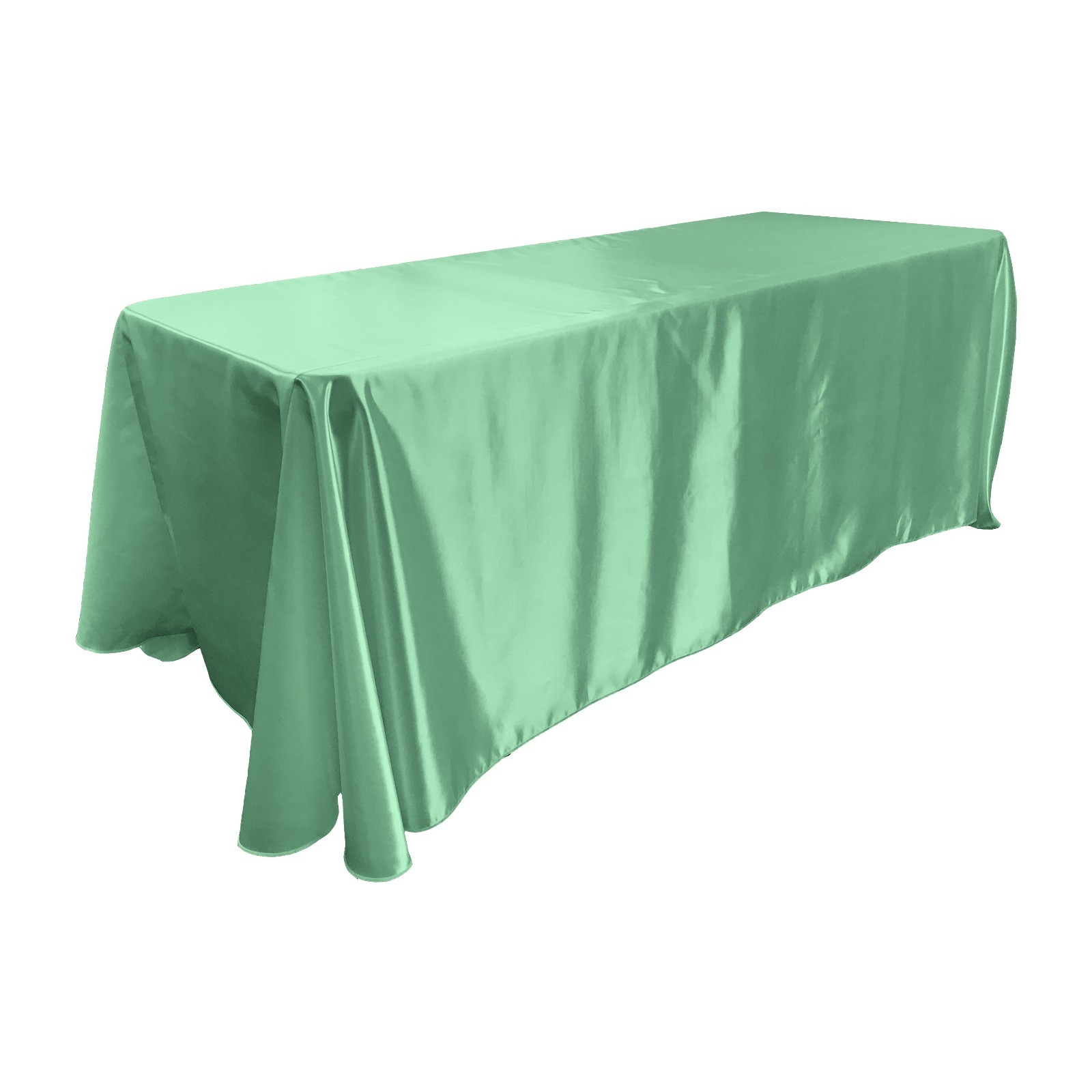 La Linen Rectangular Bridal Satin Tablecloth 90 By 132 Inch Made In Picture 2 Of