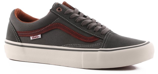 Vans Old Skool Pro in Grigio Marroneottimizzata skate Versione del Old School Vans Old Skool Pro in Grigio Marroneottimizzata skate Versione del Old School