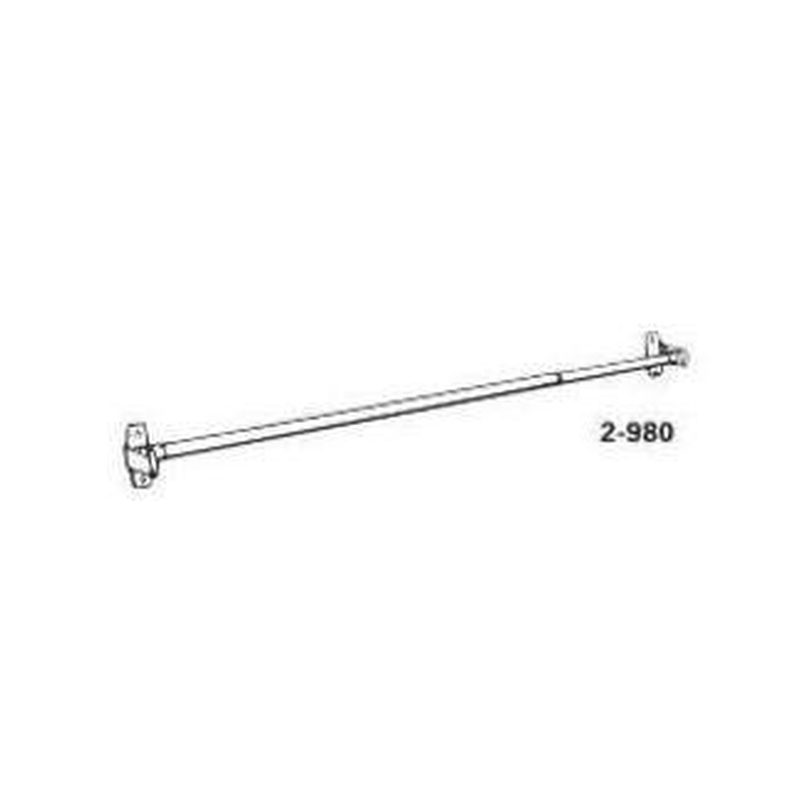 Graber 7 16 Inch Round Sash Cafe Curtain Rod 18 To 28 Inches Picture 1 Of