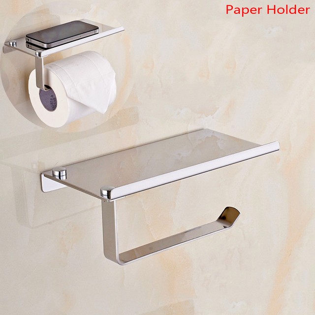 Wall Mounted Bathroom Toilet Paper Holder Rack Tissue Roll Stand Wall Mounted Bathroom Toilet Paper Holder Rack Tissue Roll Stand Stainless Ff