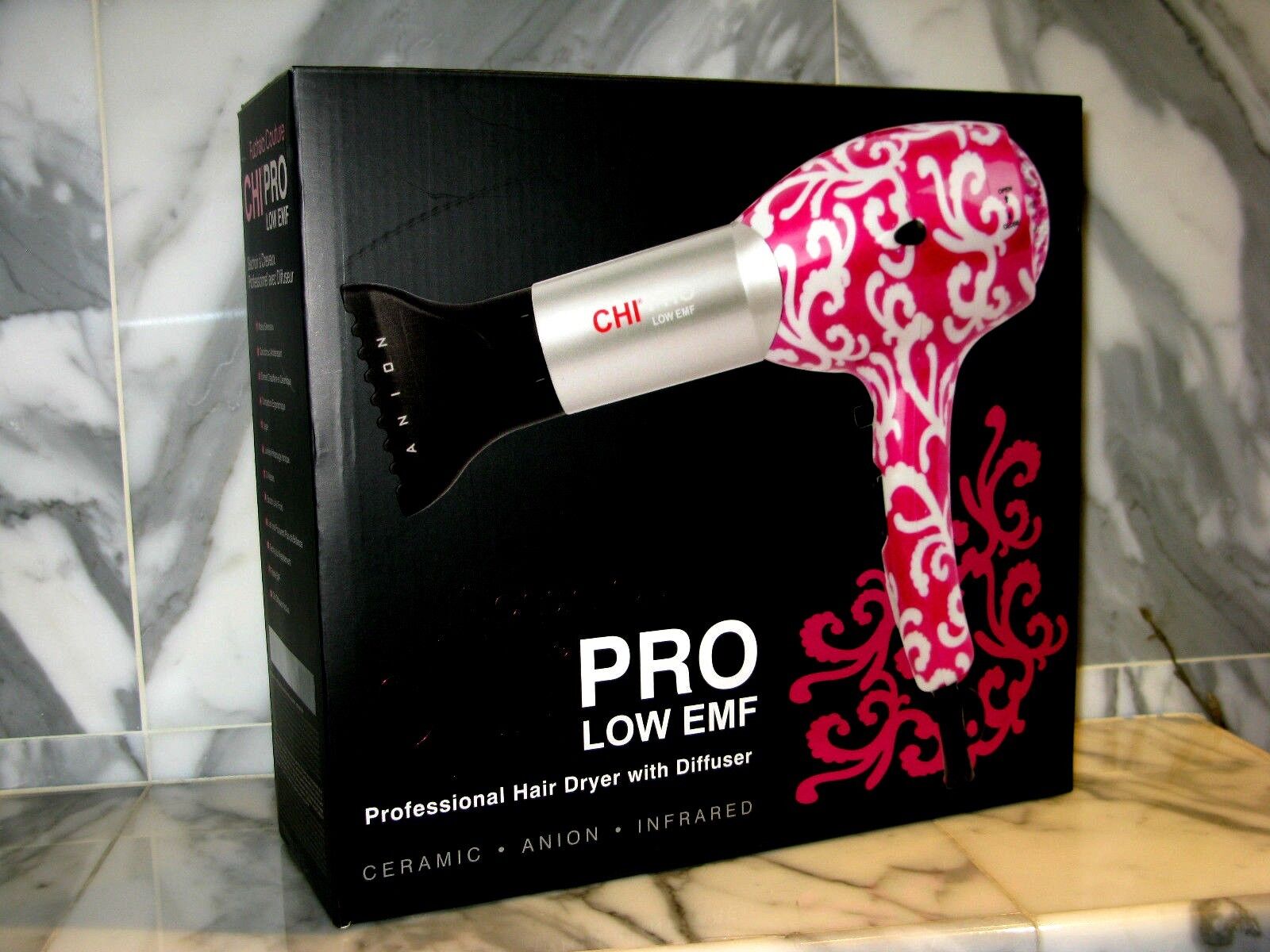 CHI Pro Low EMF Fuchsia Couture Professional Hair Dryer With