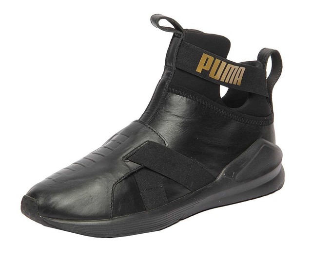 Puma Scarpe Sneaker FIERCE STRAP LEATHER WN'S Uomo Nero 190569 01 Puma Scarpe Sneaker FIERCE STRAP LEATHER WN'S Uomo Nero 190569 01