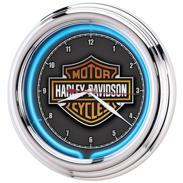 Harley Davidson Essential Bar Shield Neon Clock Harley Davidson Essential Bar Shield Neon Clock