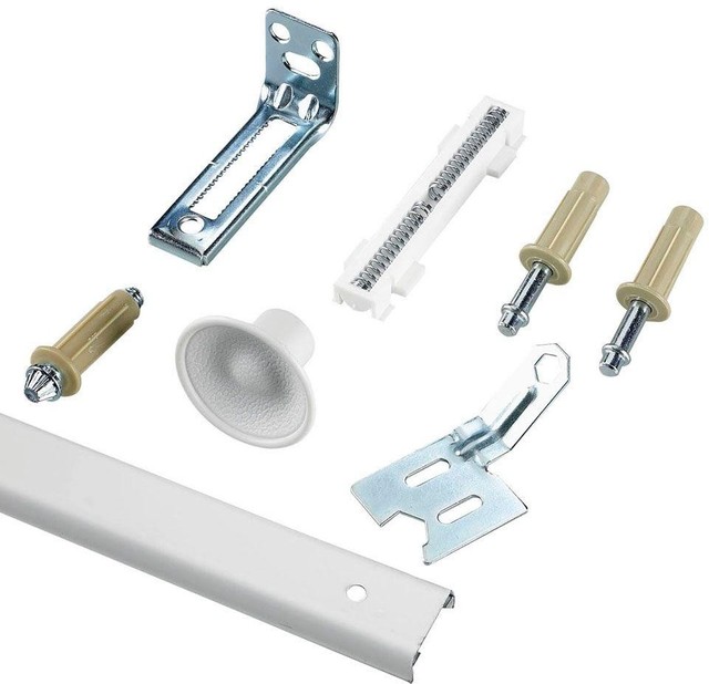 72 Inch Bi Fold Closet Door Track Hanging Mounting Hardware Set 4 Bi Fold Closet Door Track Hardware Set Replacement 72 In 4 Panel White New