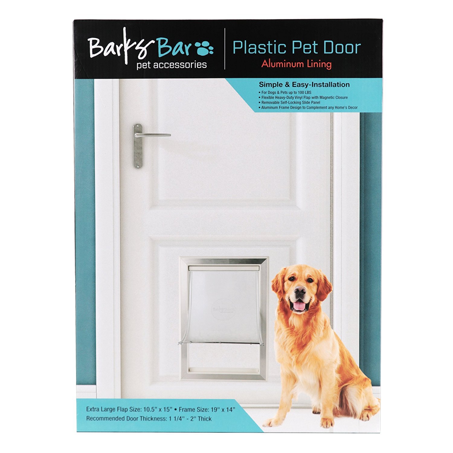 Durable Dog Door With Aluminum Lining Soft Flap 2way Locking Sliding Durable Dog Door With Aluminum Lining Soft Flap 2way Locking Sliding Panel Large