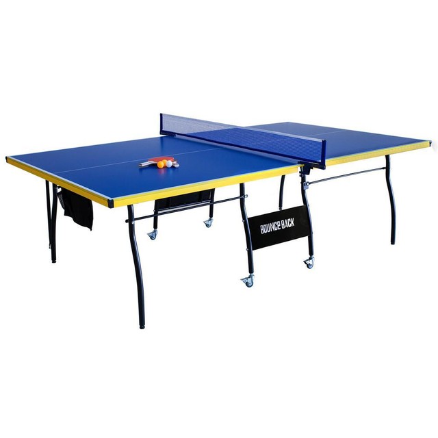 Hathaway Bounce Back 9 Ft Table Tennis Ping Pong Regulation Sized Versatile Foldable 9 Ft Indoor Use Bounce Back Table Tennis With Steel Legs