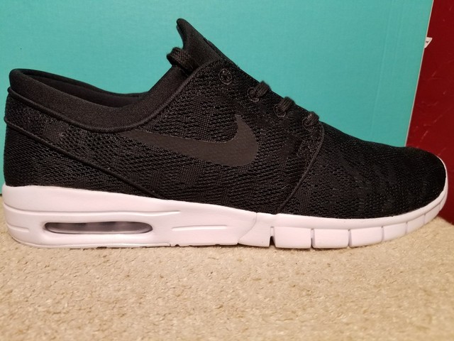 Nike Air SB Stefan Janoski Max Sneaker Shoe EU 46 US 12 UK 11 Black ... NIKE SB ZOOM STEFAN JANOSKI MAX Size 12 Black White 631303-022 Mens Skate Shoes