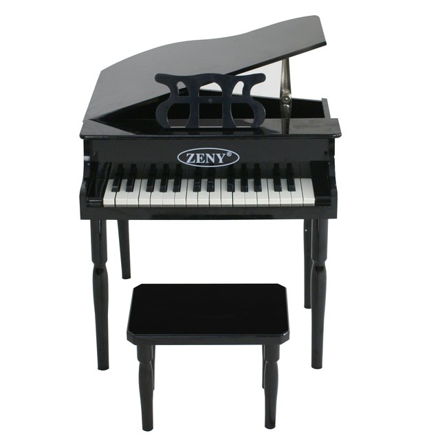 My First Keys Plus Black Kids Piano 30 Key Keyboard Wood W Bench Children 30 Key Toy Grand Baby Piano W Kids Bench Wood Black New