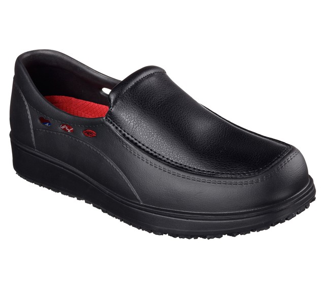 77090 Black Skechers Shoes Work Safety Men Memory Foam Slip Resistant