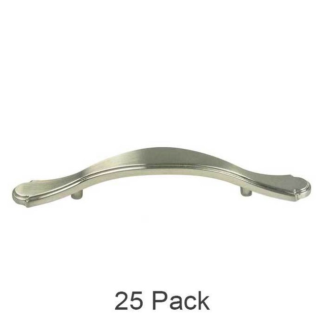 25 Pack of Brookwood Brushed Satin Nickel Cabinet Hardware Curved ... 25 Pack of Brookwood Brushed Satin Nickel Cabinet Hardware Curved ...