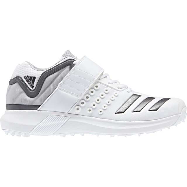 ADIDAS adiPower Vector da Uomo Adulto Cricket Trainer Spike Scarpa Bianco/Grigio ADIDAS adiPower Vector da Uomo Adulto Cricket Trainer Spike Scarpa Bianco/Grigio