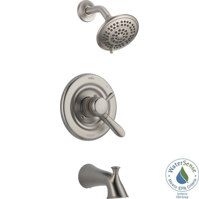 Delta Faucets T17438 Ss Lahara Monitor 17 Series Tub And Shower Trim Delta T17438 Ss Lahara 1 Handle Tub And Shower Faucet Trim Kit In