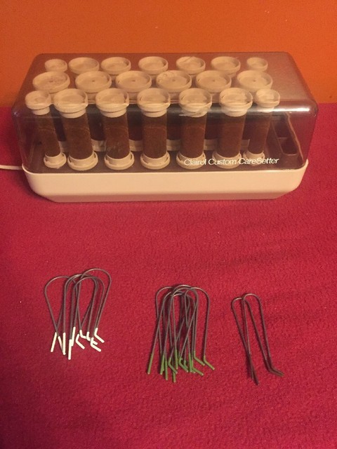 Clairol Custom Caresetter Wax Core Velvet 20 Hot Rollers Curlers Clairol Kf 20 Custom Care Setter Rollers Curlers Flocked Velvet Pageant
