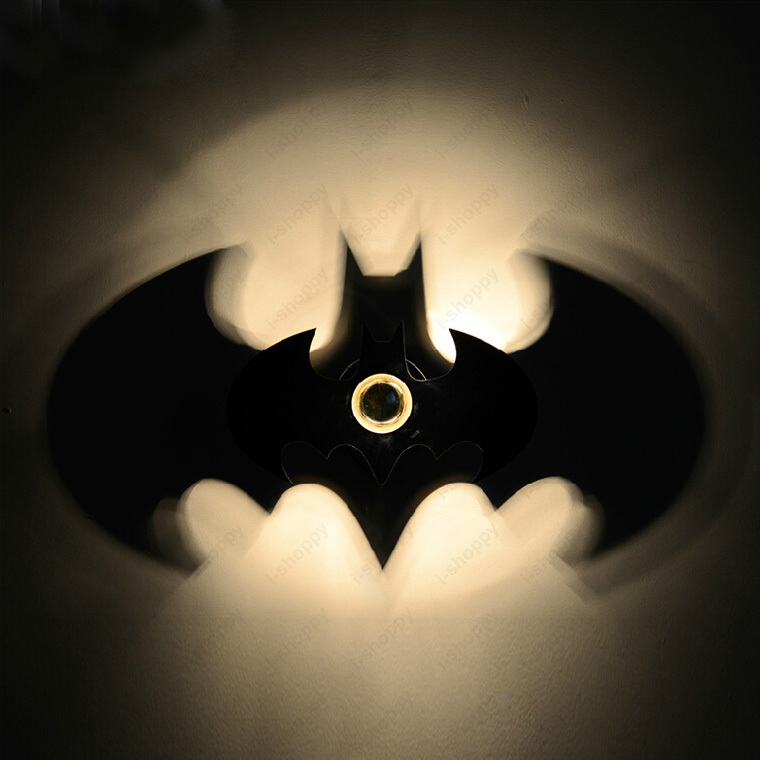 5w Led Batman Wall Sconce Light Fixture Indoor Lamp Kids Room Picture 1 Of 12