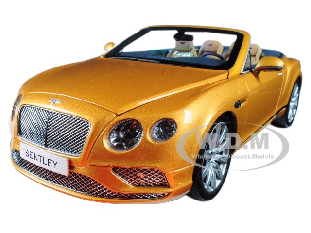 2016 Bentley CONTINENTAL GT Convertible Sunburst Gold 1/18 by ... 2016 Bentley CONTINENTAL GT Convertible Sunburst Gold 1/18 by ...