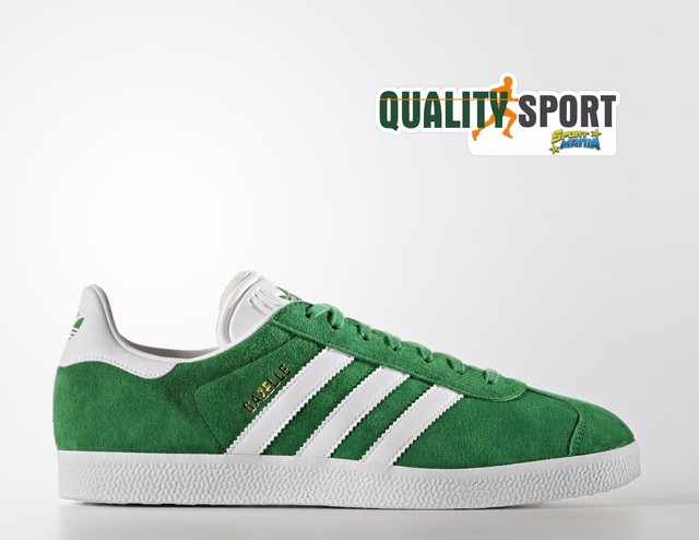 ADIDAS Scarpe Unisex GAZELLE BB5477 Colore Verde/Bianco Pelle in Nabuk ADIDAS Scarpe Unisex GAZELLE BB5477 Colore Verde/Bianco Pelle in Nabuk
