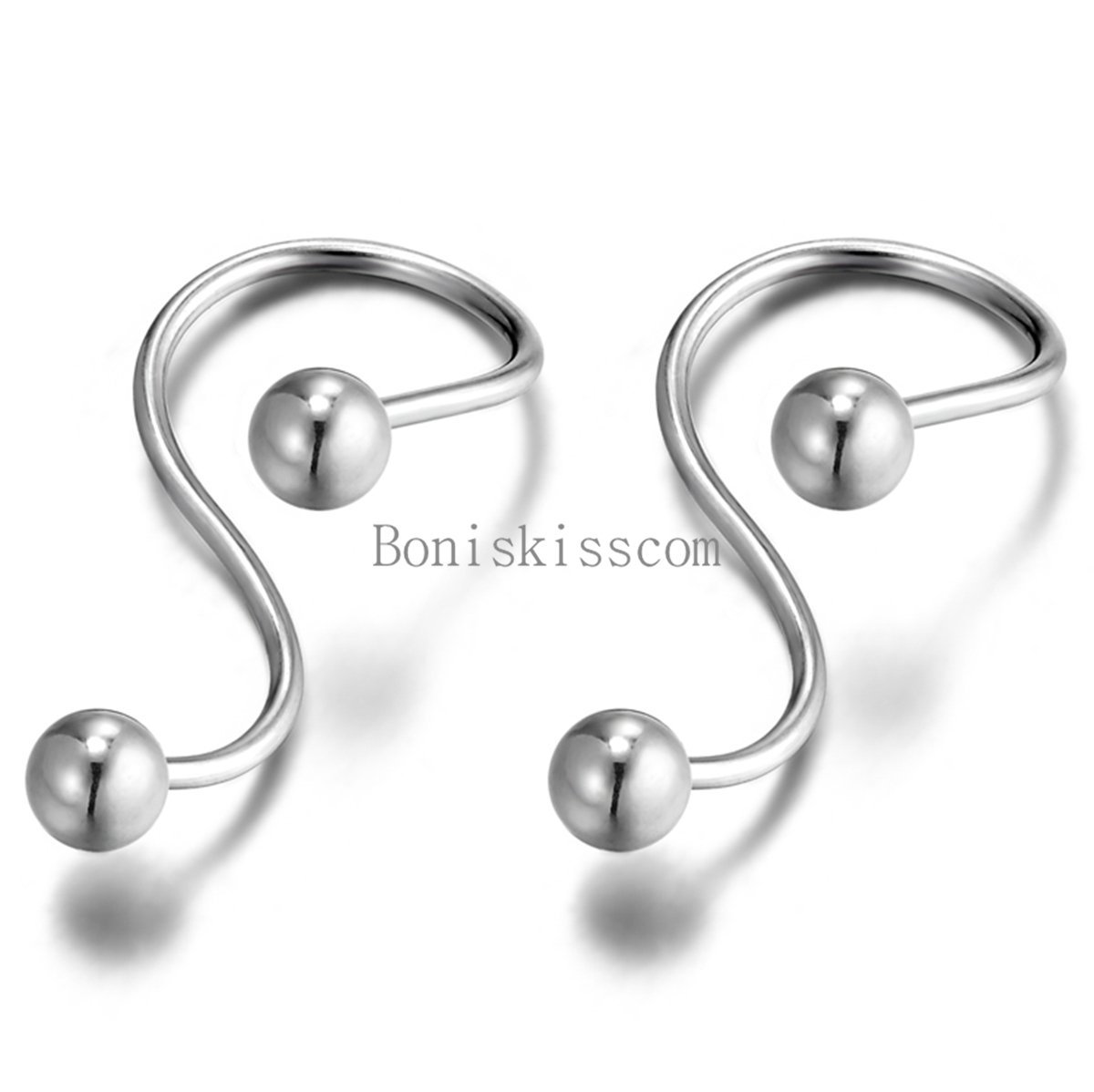 2pcs Silver Stainless Steel Infinity Symbol Earrings For Las Picture 1 Of 4