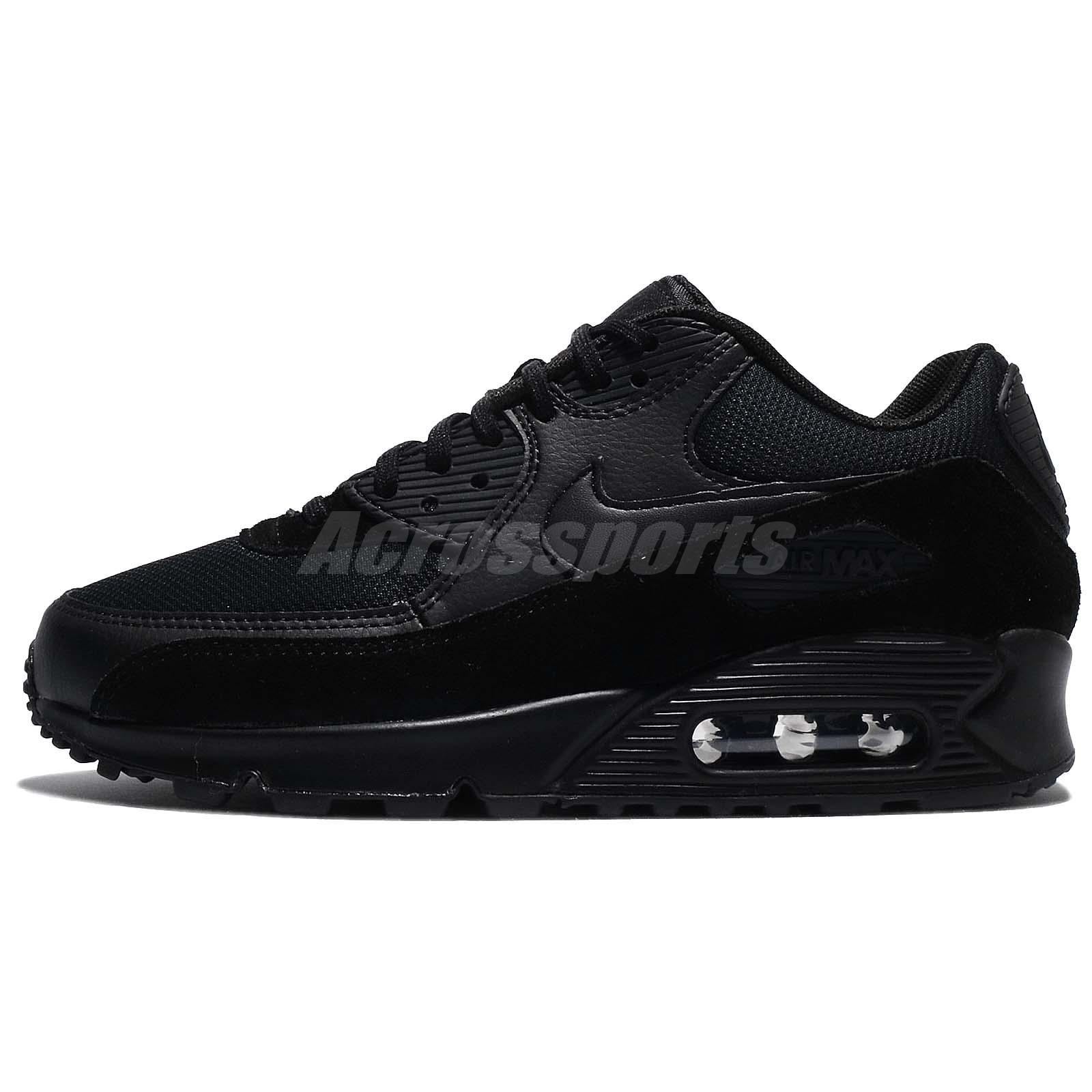 Nike Wmns Air Max 90 LE Triple Black Women Running Shoes Sneakers 325213043 Nike Wmns Air Max 90 LE Triple Black Women Running Shoes Sneakers 325213043