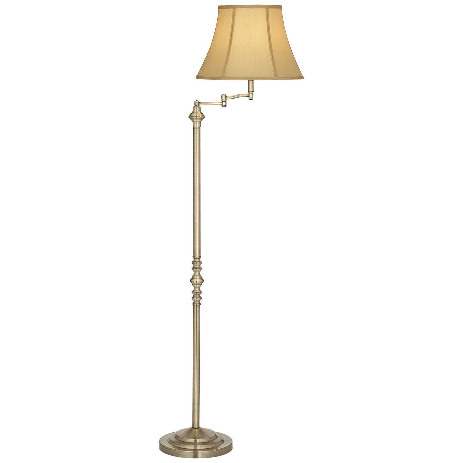 Montebello Collection Antique Brass Swing Arm Floor Lamp