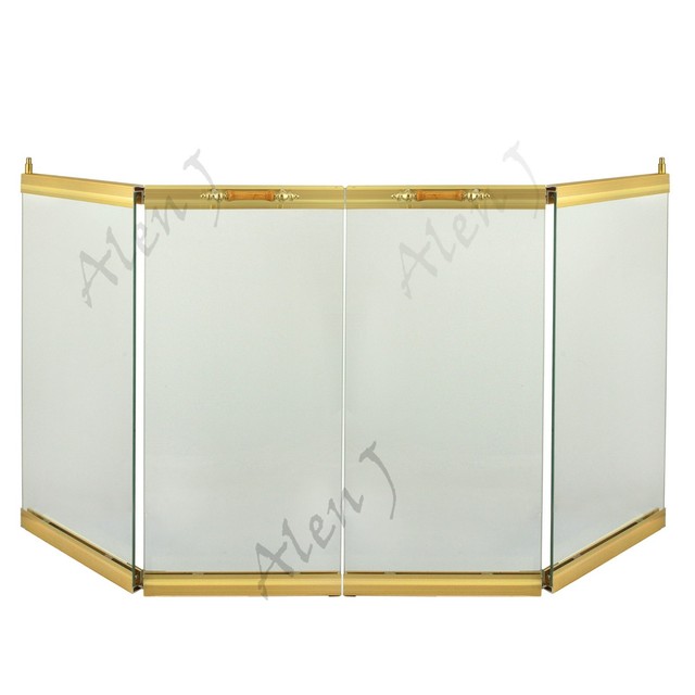 Martin Industries 36 Bi Fold Glass Fireplace Door Polished Brass New Martin Industries 36 Bi Fold Glass Fireplace Door Polished Brass Gd36pb
