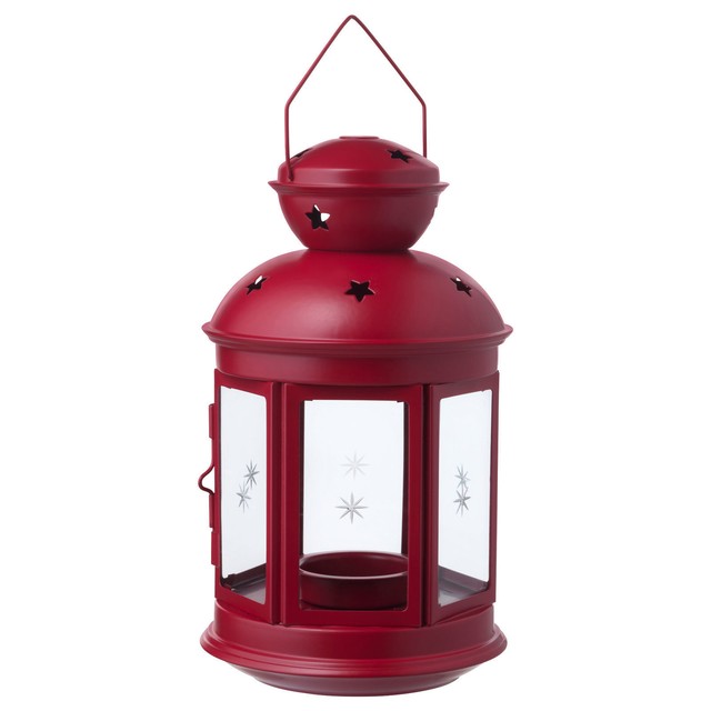 2 X Ikea Rotera Light Red Lantern For Tealight Indoor Or Outdoor Ikea Rotera Red Indoor Outdoor Lantern For Tealight 21cm