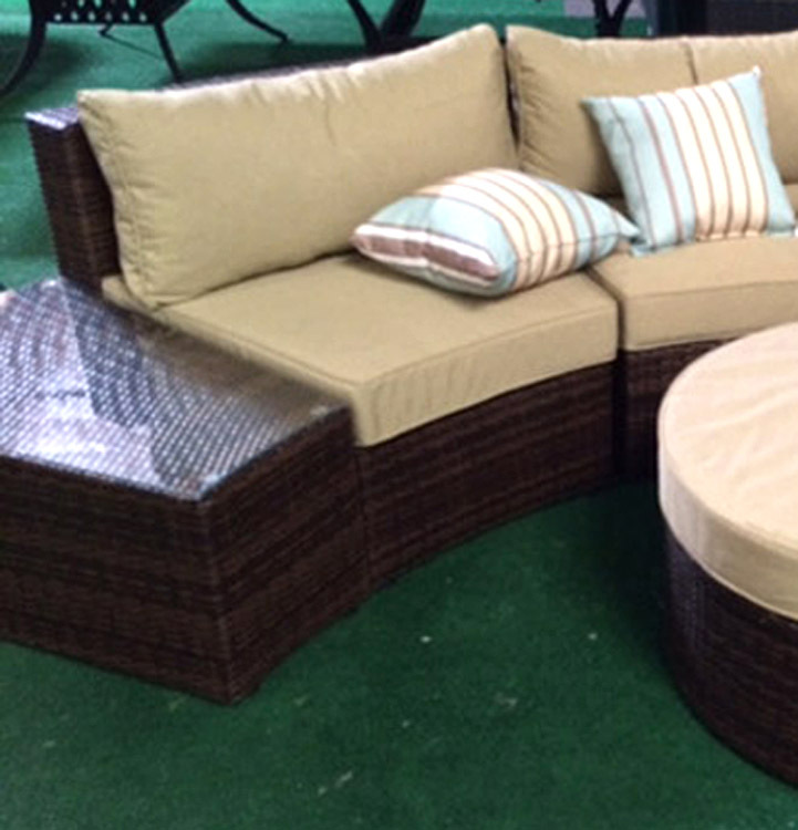Outdoor Sofa 6pcs Sectional Wicker Brown Las Vegas Patio Furniture 2