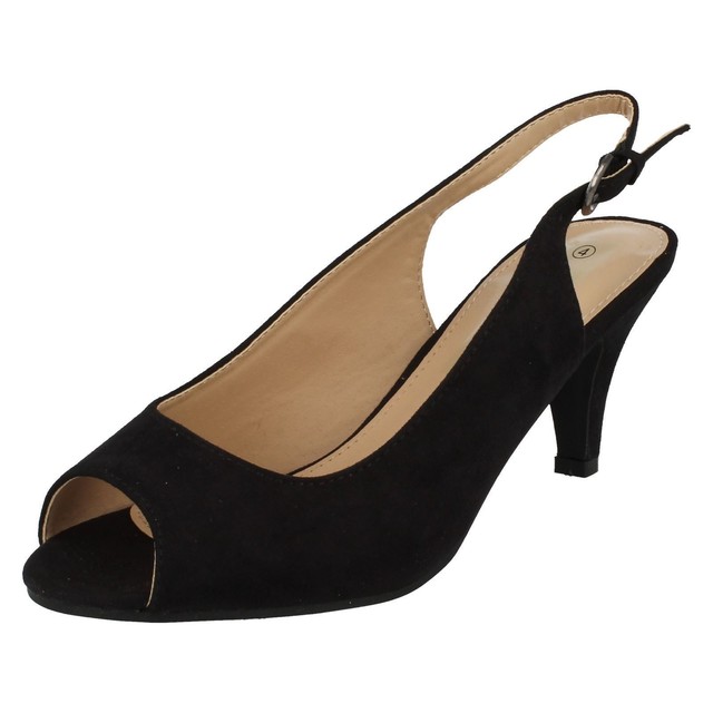 da donna Anne Michelle punta aperta con cinturino scarpe nere stile 5536 da donna Anne Michelle punta aperta con cinturino scarpe nere stile 5536