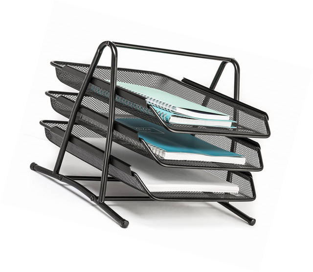 Mindspace 3 Tier Desk Doent Letter Tray Organizer The Mesh Letter Tray 3 Tier Office Desk Organizer By Mindspace The Mesh Collection Bla