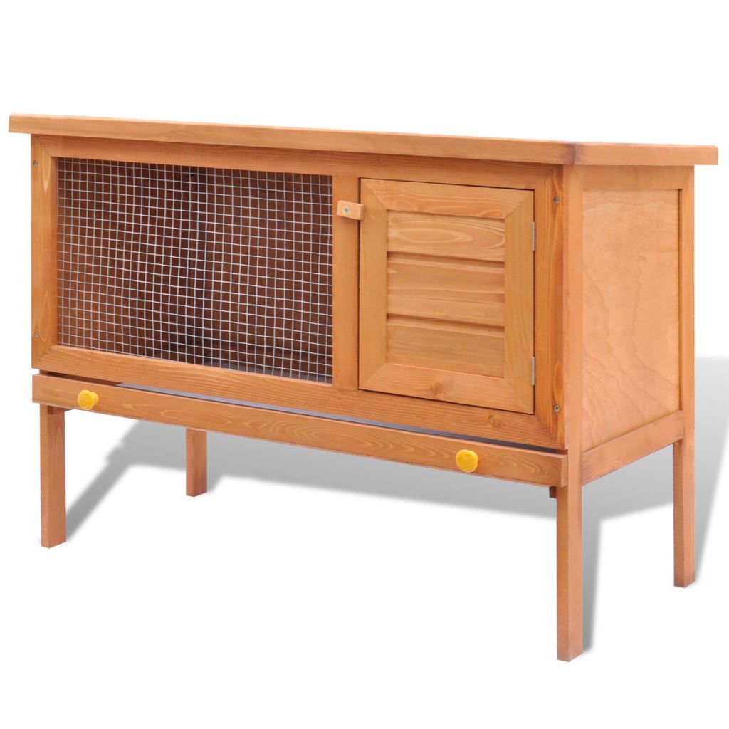 Rabbit Cages Enclosures Vidaxl 36 Wooden Rabbit Hutch Bunny Pet Cage Small Animal House En Coop