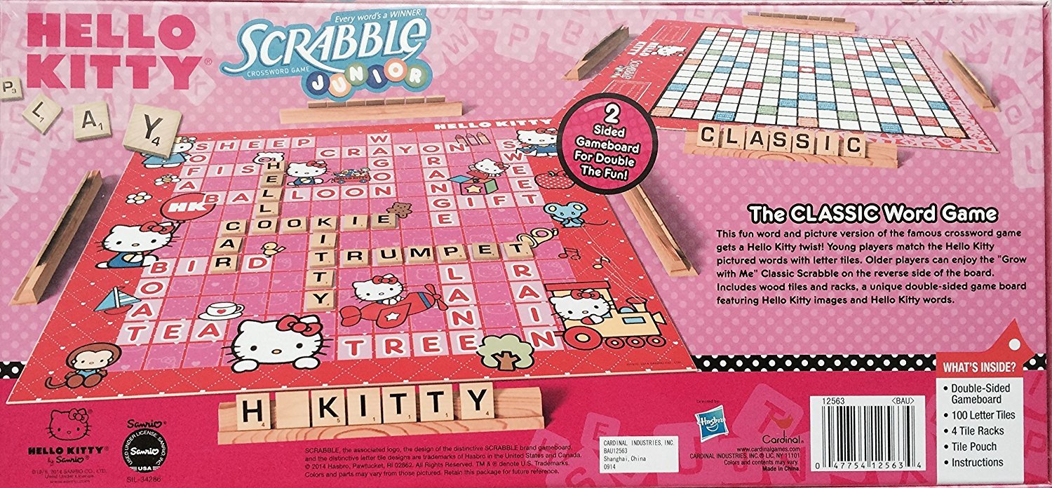 Uncategorized Hello Kitty Matching Game hello kitty junior scrabble 2 sided board featuring letter brand new lowest price