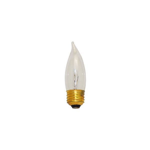 Halco 40w Light Bulb Incandescent Clear Flame Tip 130 Volt Picture 1 Of