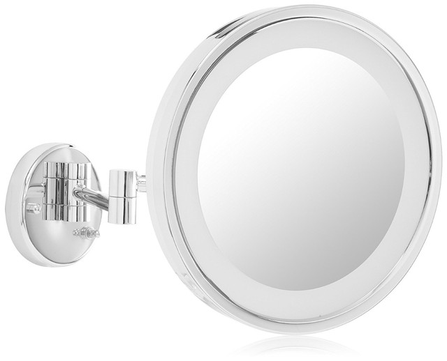 Jerdon Hl1016cl 9 5 Inch Led Lighted Wall Mount Makeup Mirror With Jerdon Hl1016cl 9 5 Inch Led Lighted Wall Mount Makeup Mirror With 5x Magnificat