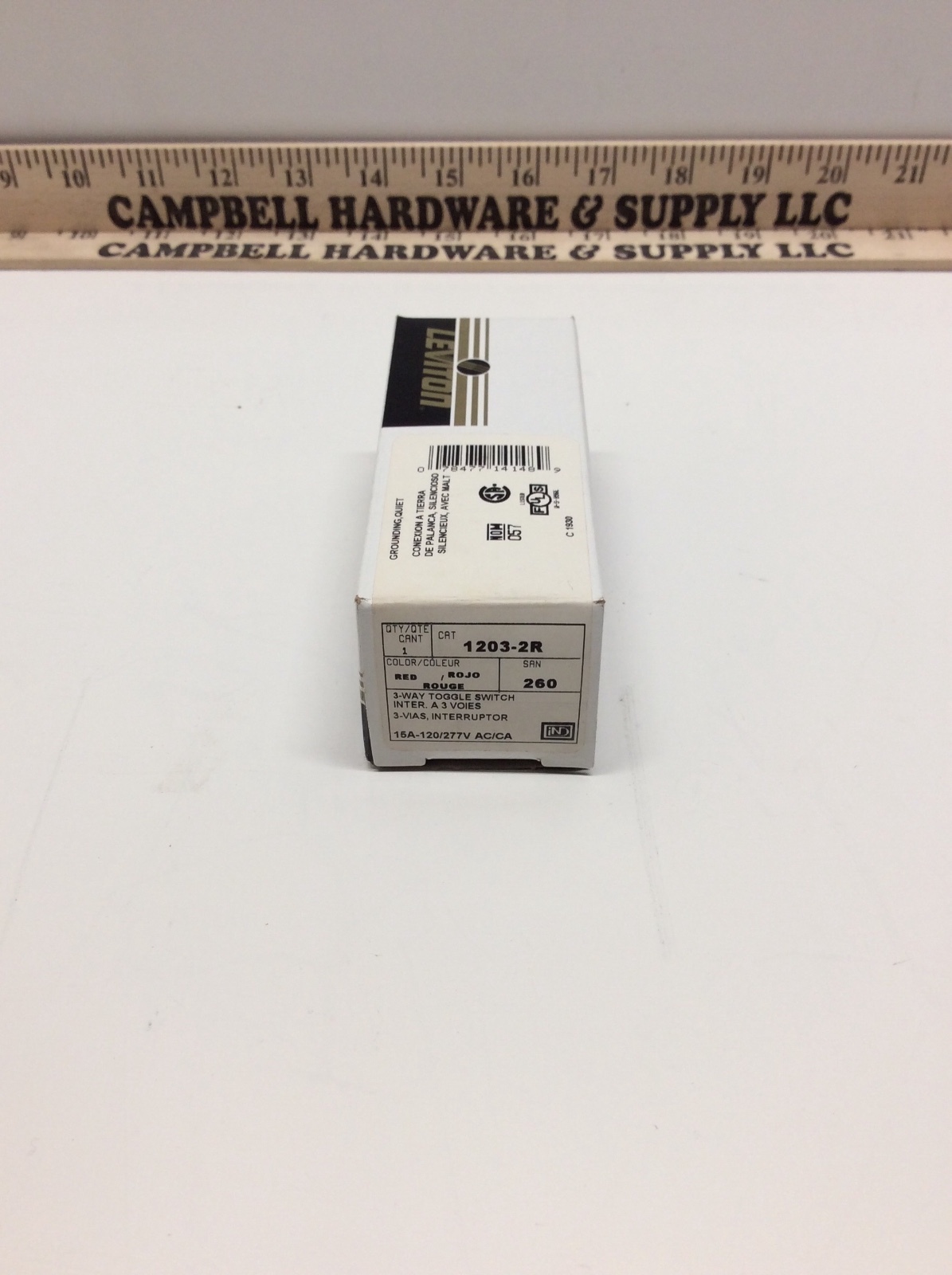 Leviton Red Toggle Light Switch 3 Way 15a Brand New T