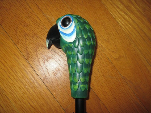 Disney Mary Poppins Parrot Head Adult Full Size Black Umbrella- Costume ...