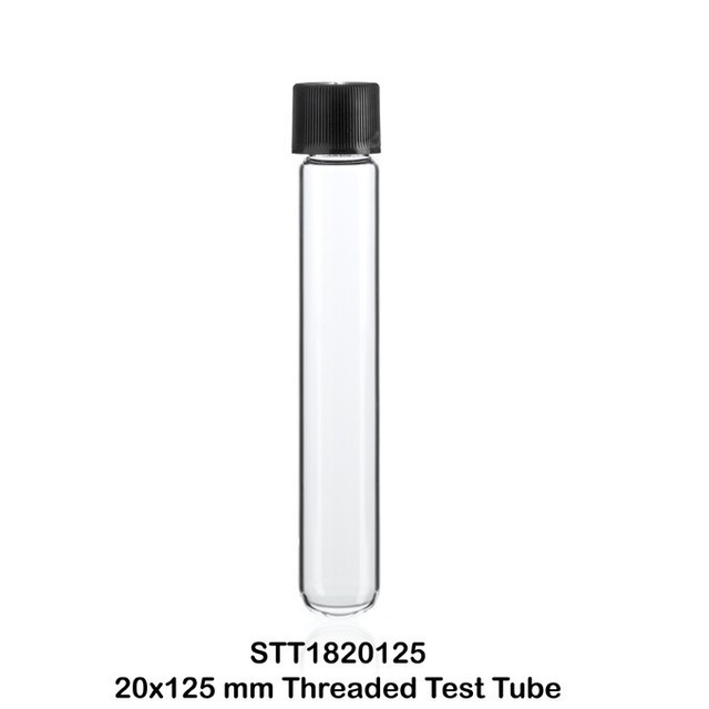 125 Glass Culture Test Tubes W/ Autoclavable Screw Cap 20 X 125 Mm 5 Inch eBay