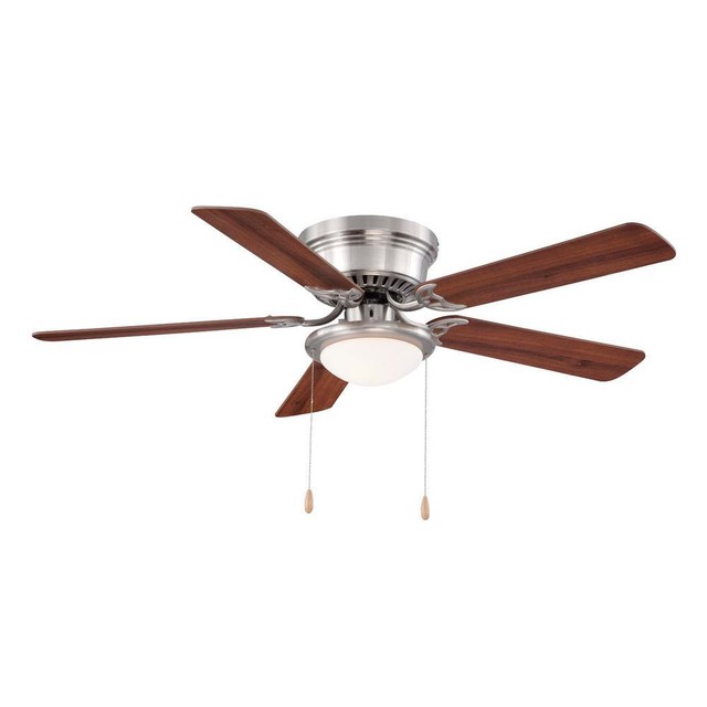 Hampton Bay Hugger 52 In Led Indoor Brushed Nickel Ceiling Fan With 26 98