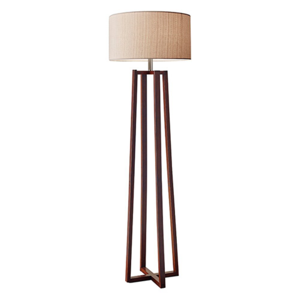 Adesso 1504 15 Quinn 60 Inch 150 Watt Walnut Floor Lamp Portable Picture 1 Of 2