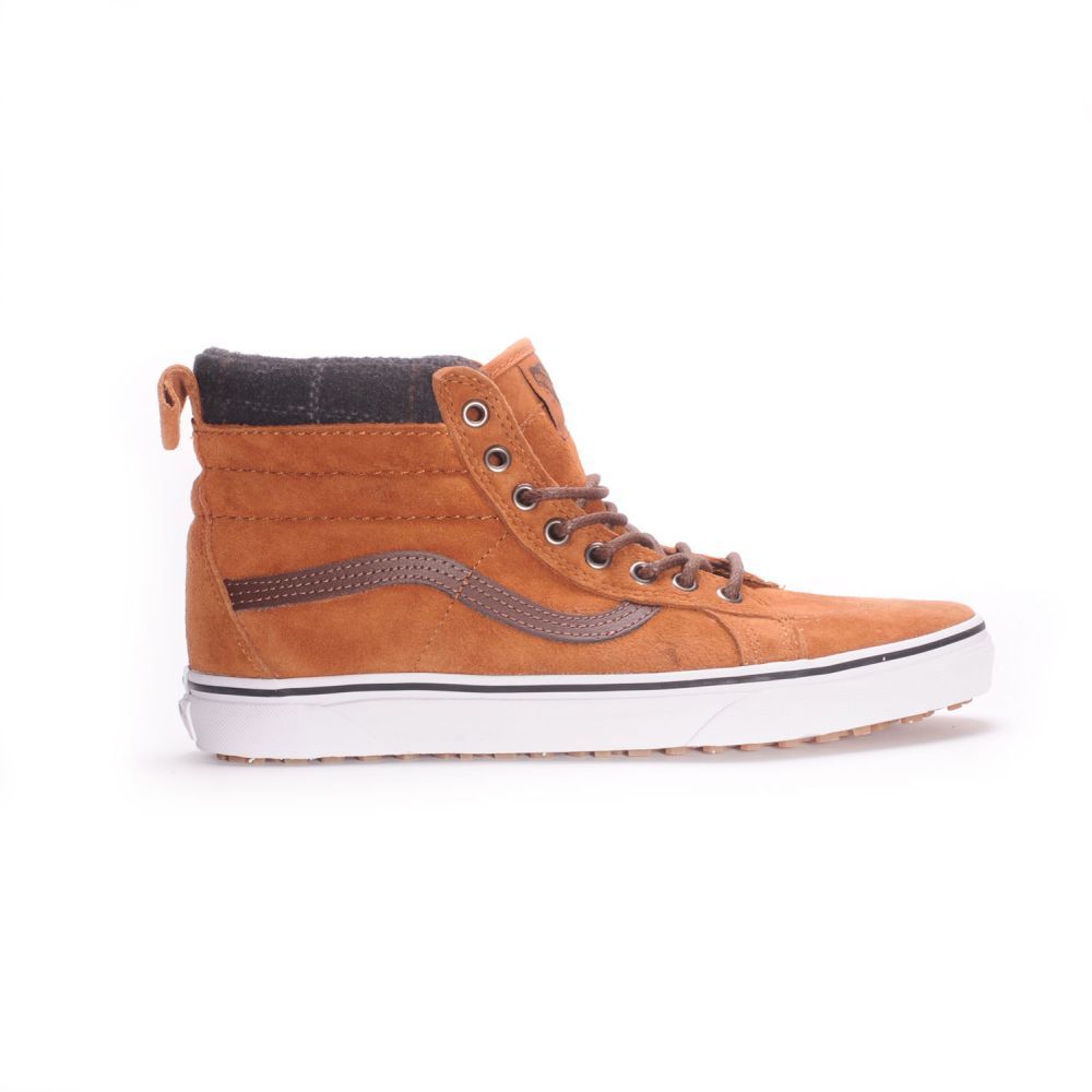 vans sk8-hi mte shoes glazed ginger/plaid vans sk8-hi mte shoes glazed ginger/plaid